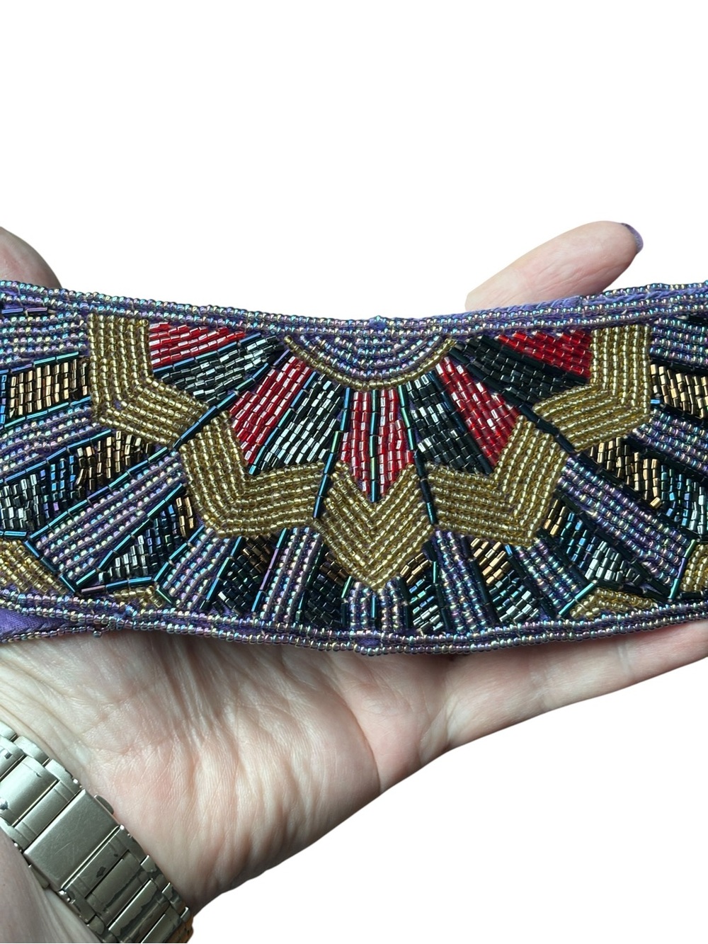 Amazing Vintage YSL Beaded Belt, 1980s